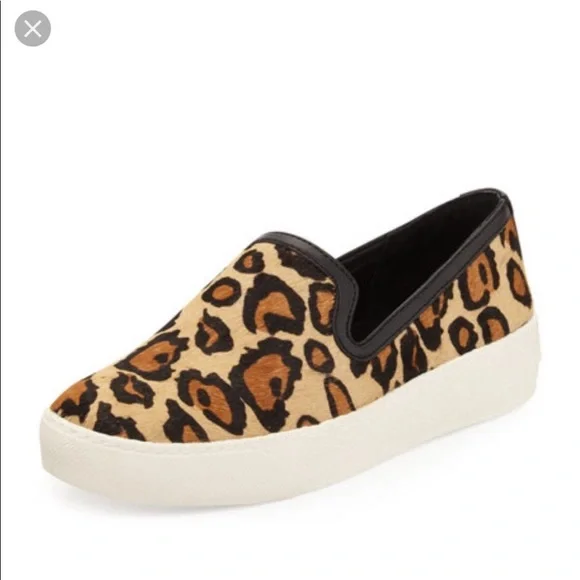 Sam Edelman slip on Becker leopard shoes. Genuine calf hair. - Picture 1 of 9